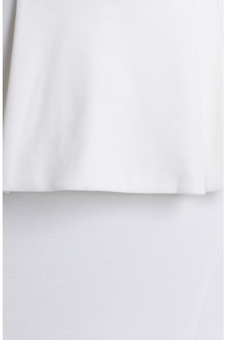 Studded Detail Peplum Sheath Dress, Alternate, color, WHITE