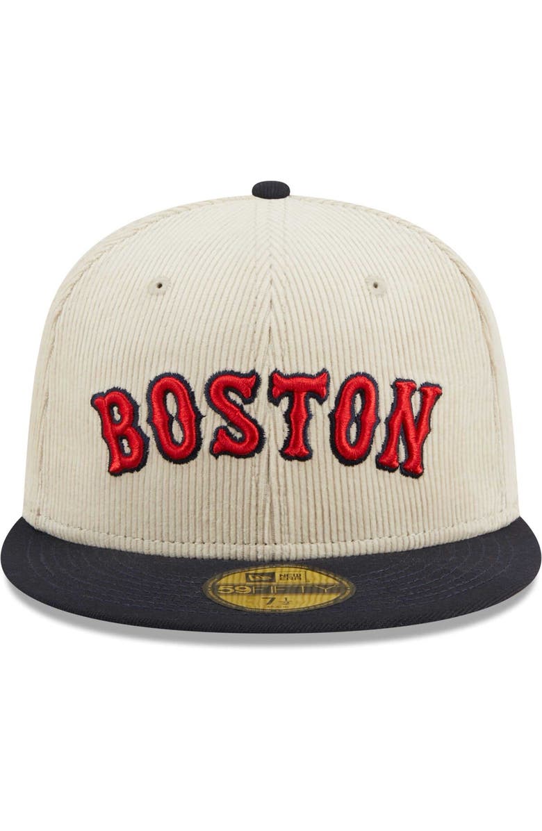 New Era Men's New Era White Boston Red Sox  Corduroy Classic 59FIFTY Fitted Hat, Alternate, color, 