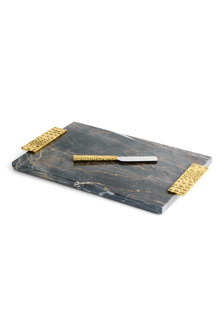Safari Luxe Large Cheese Board & Spreader, Alternate, color, Charcoal