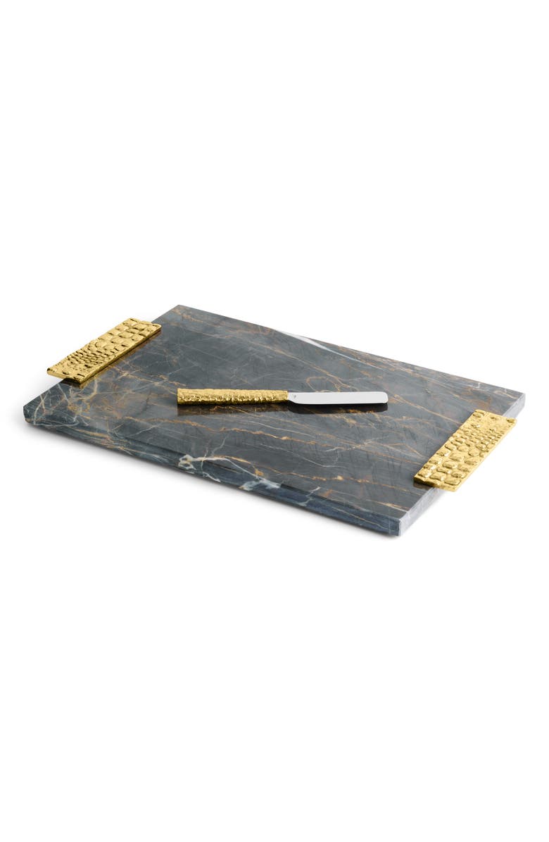 Michael Aram Safari Luxe Large Cheese Board & Spreader, Alternate, color, Charcoal