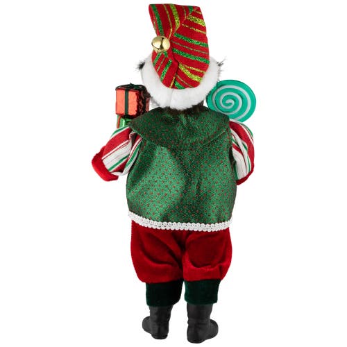 Northlight Lollipop Elf With Gifts Christmas Figure In Multi