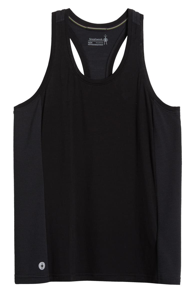 Active Mesh Racerback Tank, Alternate, color, BLACK