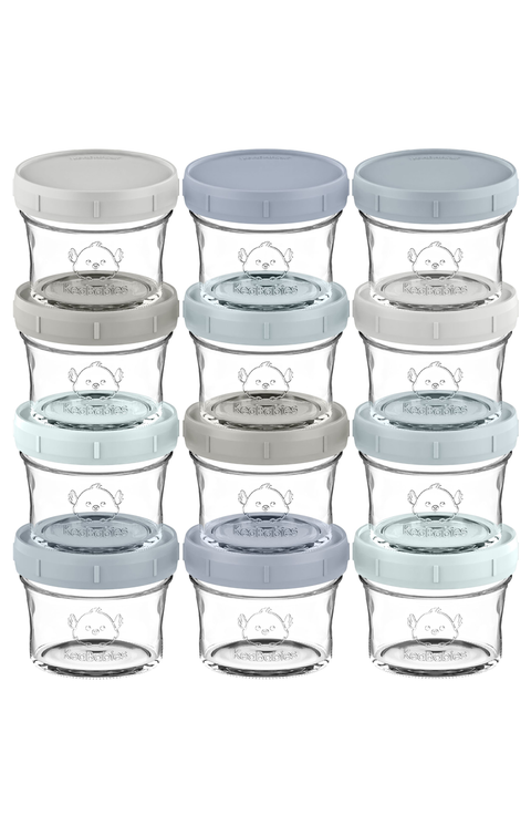 12-Pack Prep Jars Baby Food Storage Glass Containers