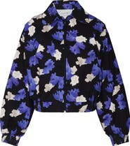The Lulo Project Citadel Floral Stretch Cotton Bomber Jacket
