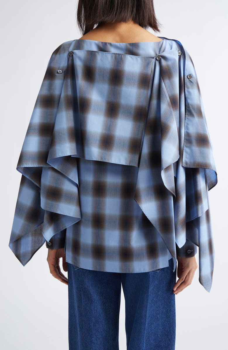 EENK Check Transformable Layered Top, Alternate, color, Blue Multi