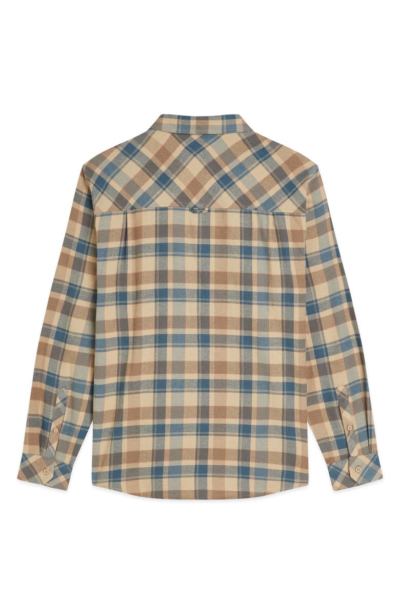 Hurley Plaid Flannel Button-Up Shirt, Alternate, color, Hazelnut