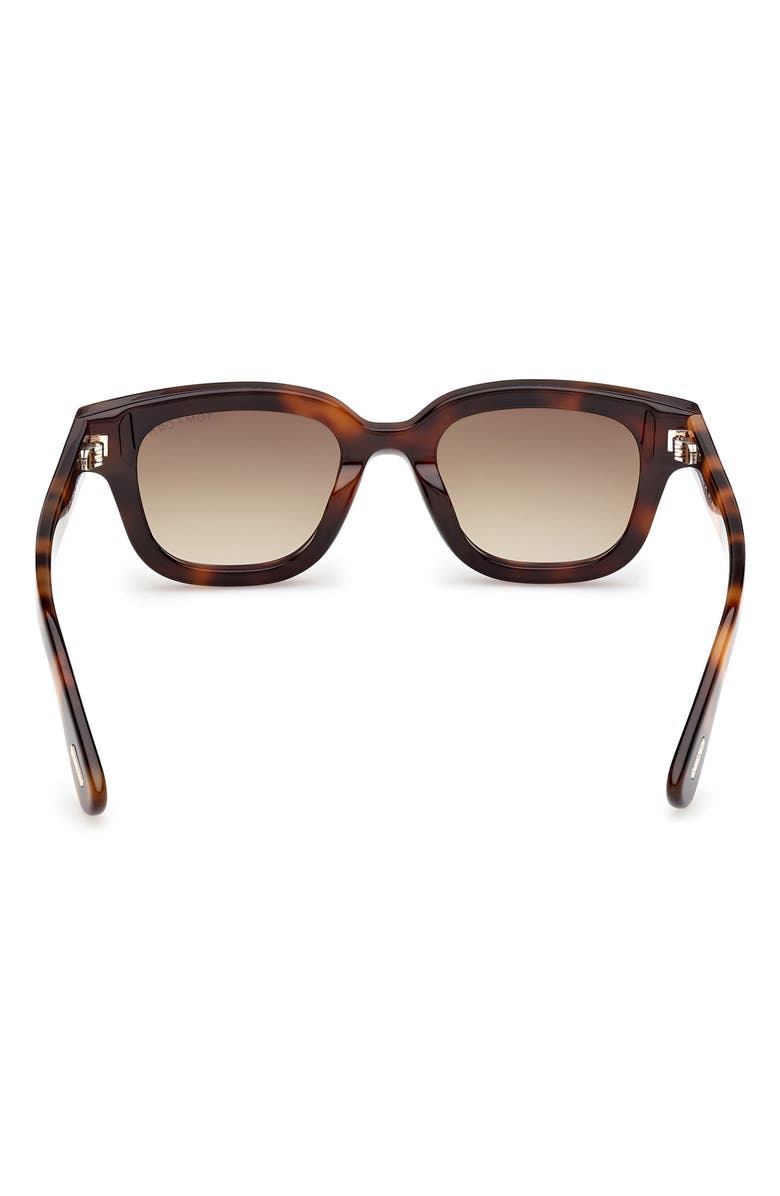 TOM FORD 49mm Gradient Square Sunglasses, Alternate, color, Blonde Havana / Gradient Brown