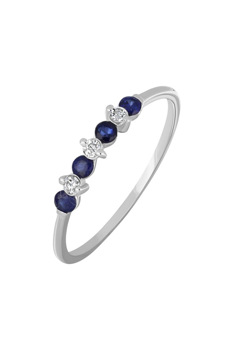Blue Sapphire & Diamond Ring (Nordstrom Exclusive), Main, color, 18K WHITE GOLD SAPHIRE