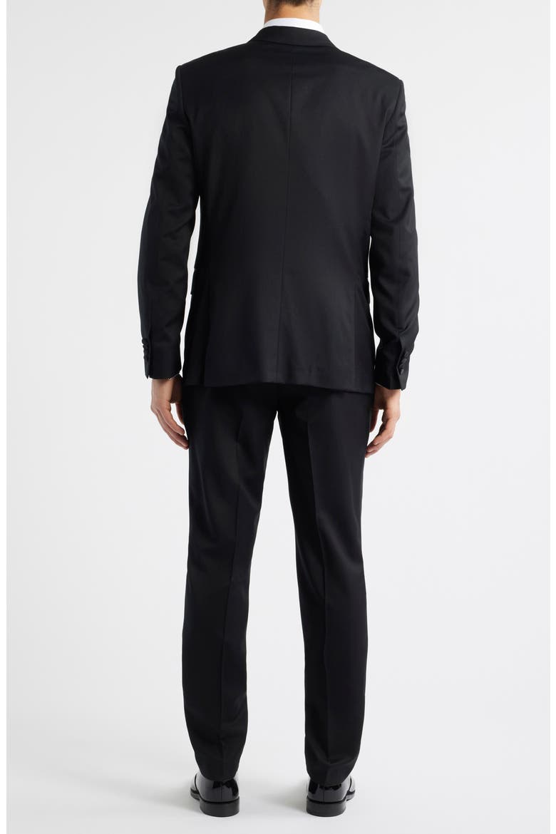 Huge Slim Fit Black Wool Tuxedo, Alternate, color, BLACK