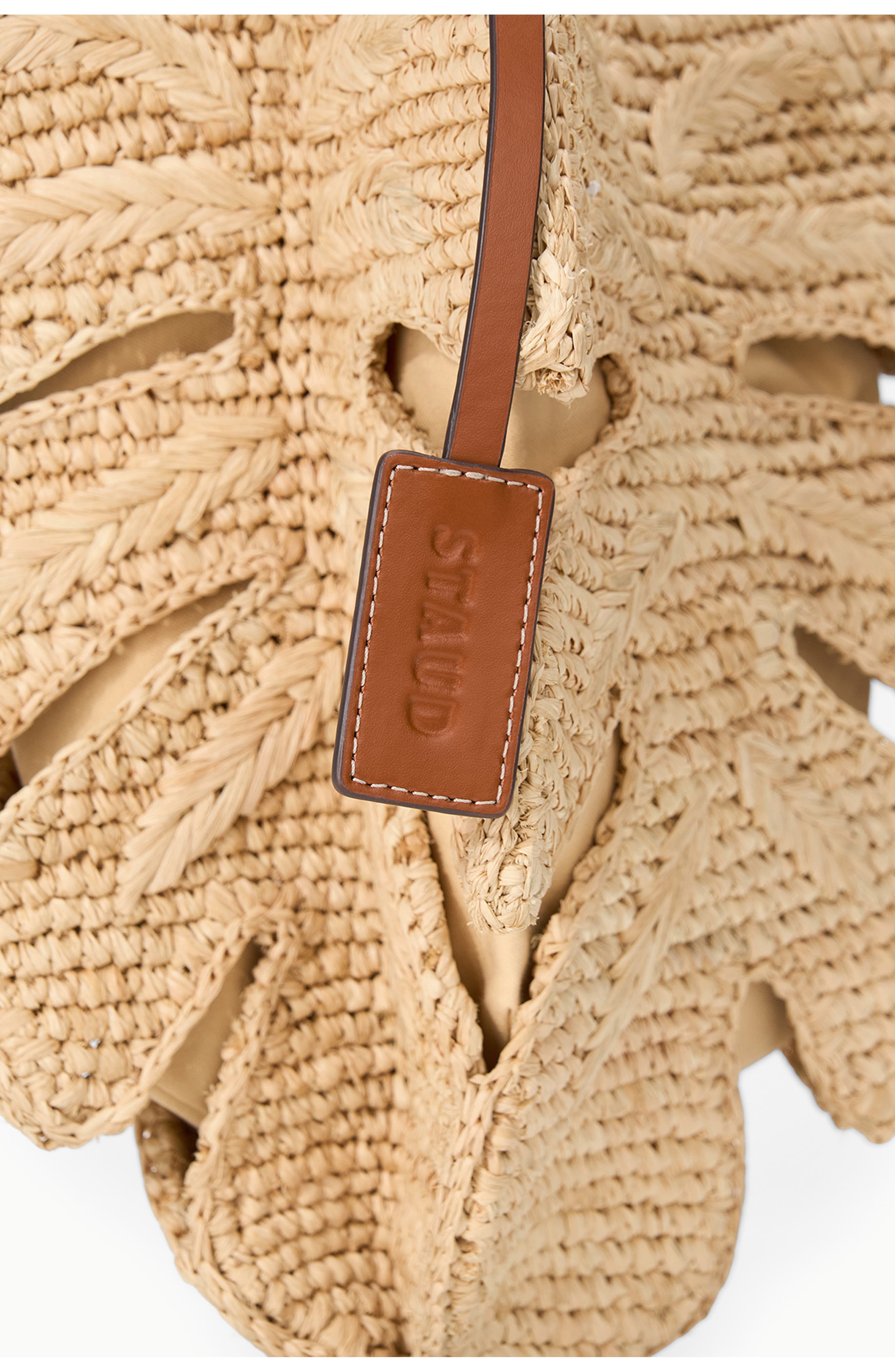 STAUD Palm Raffia Handbag, Alternate, color, Natural/ Tan