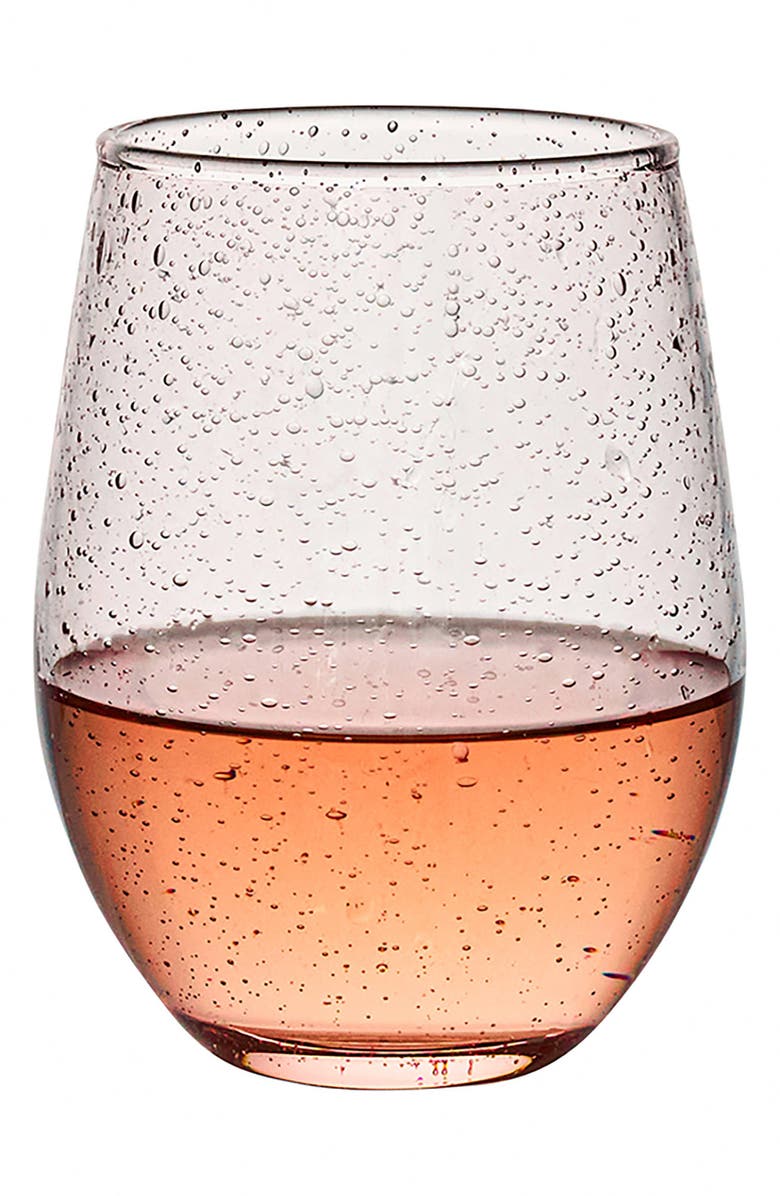 Juliska Provence Stemless Wine Glass, Alternate, color, Blush