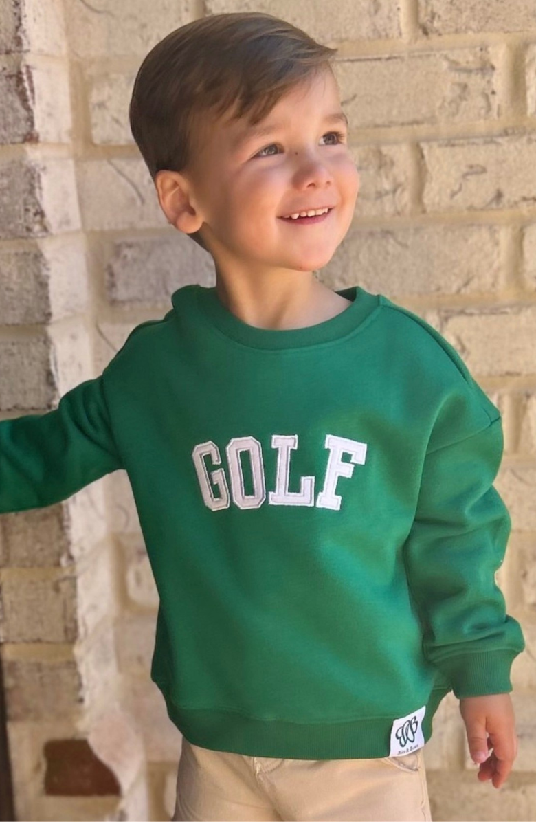 Bits & Bows Golf Sweatshirt, Alternate, color, Green/White