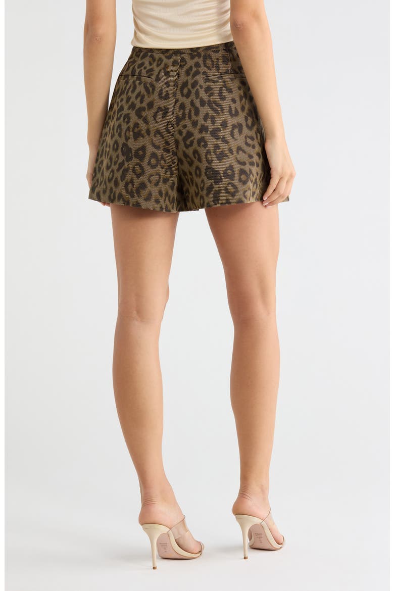 Saige Leopard Print Safari Shorts, Alternate, color, TAN MULTI LEOPARD