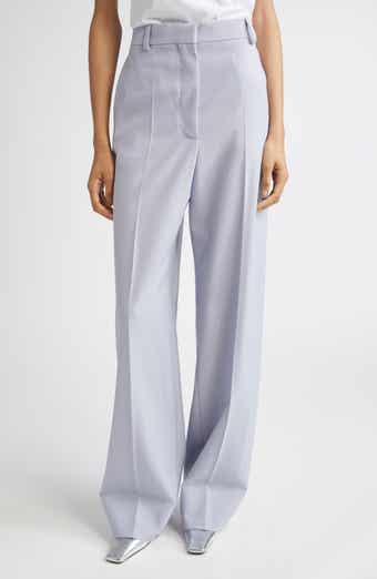 Stella McCartney Loose Straight Leg Wool Canvas Trousers