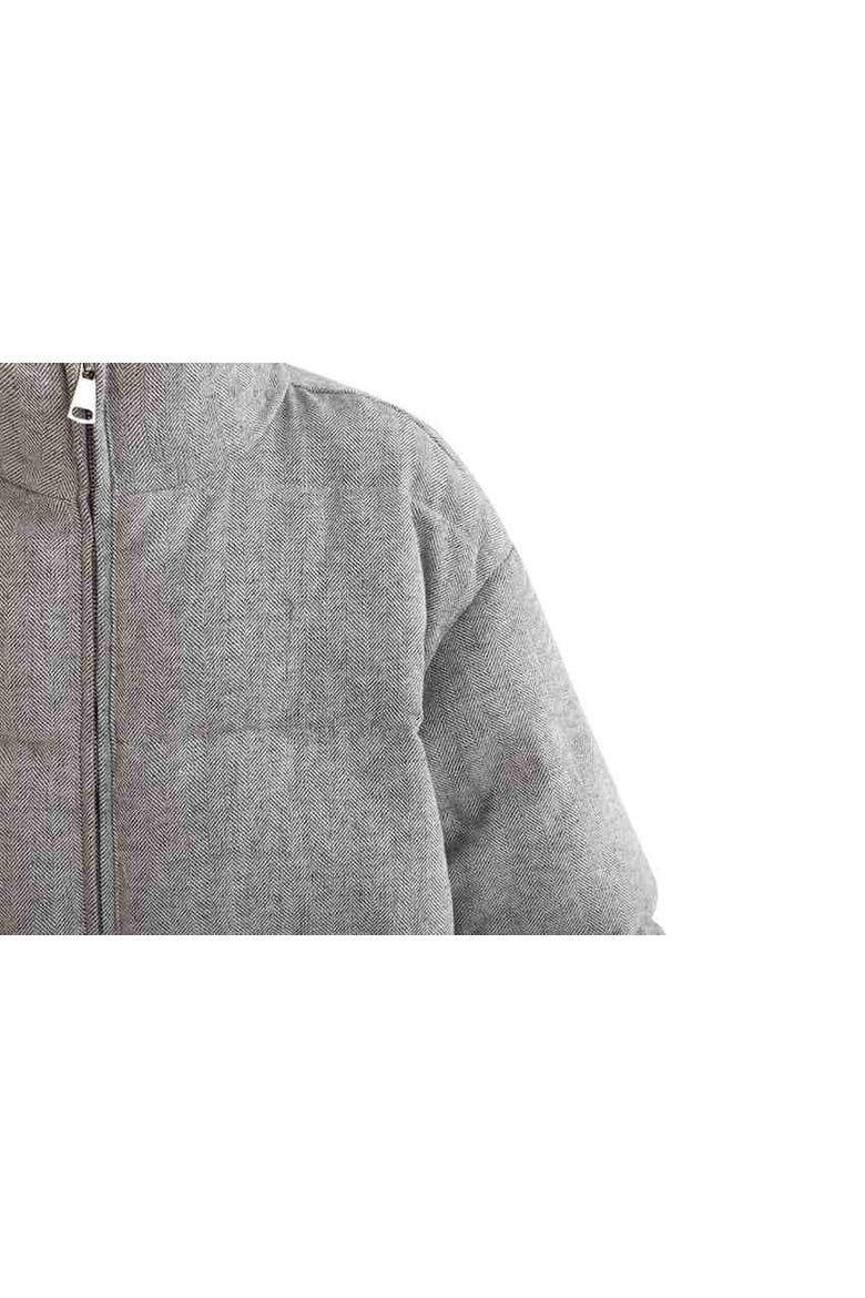 Puffer Jacket with High Collar, Alternate, color, Grey