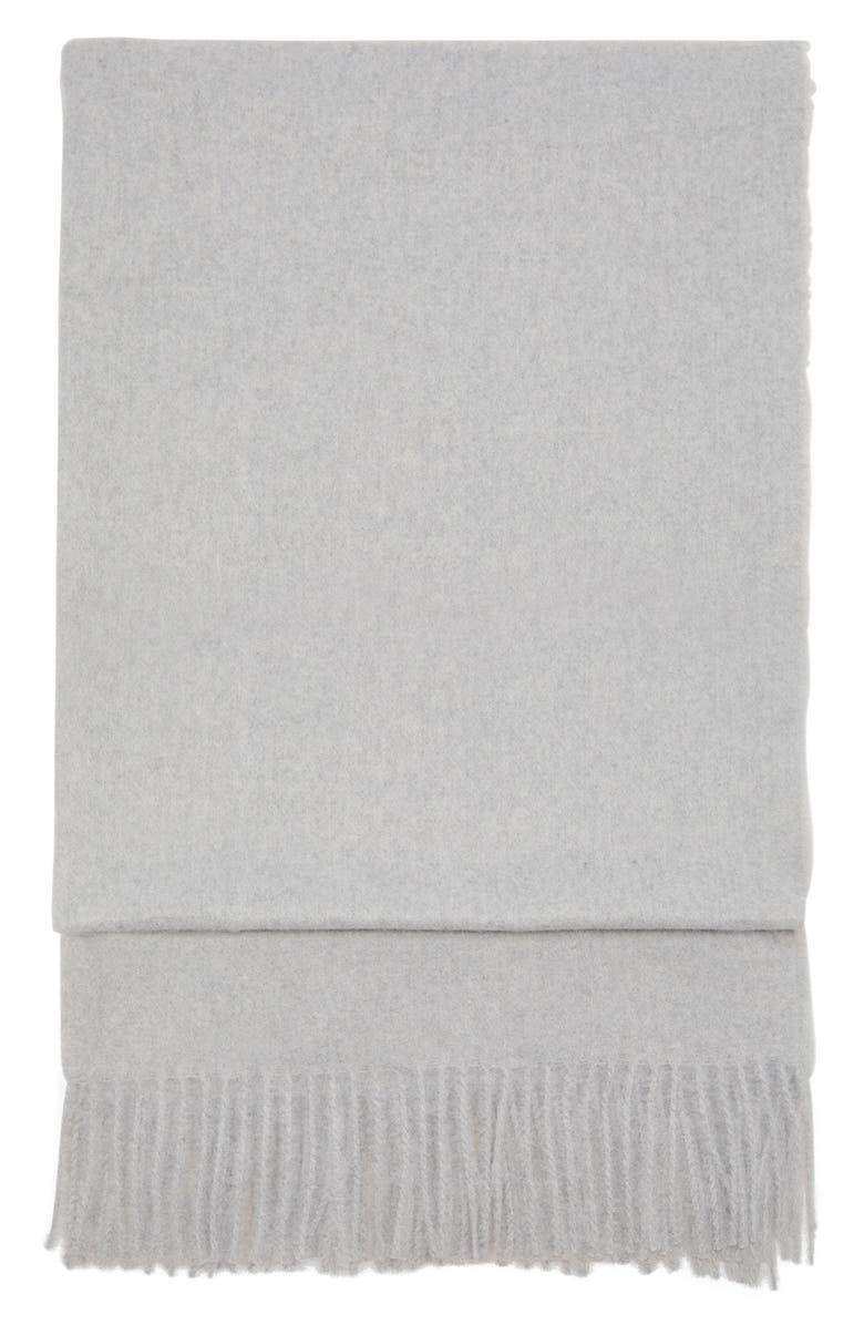 MANGO Fringe Scarf, Main, color, Light Heather Grey