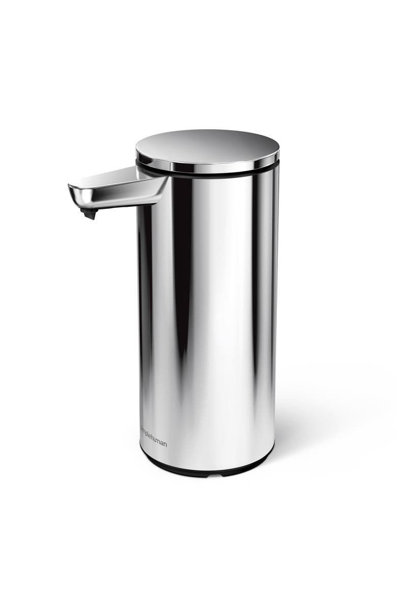 simplehuman 9 oz. rechargeable liquid sensor pump, Main, color, Polished