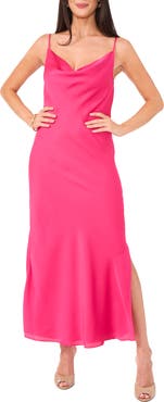 Vince Camuto Cowl Neck Satin Slipdress