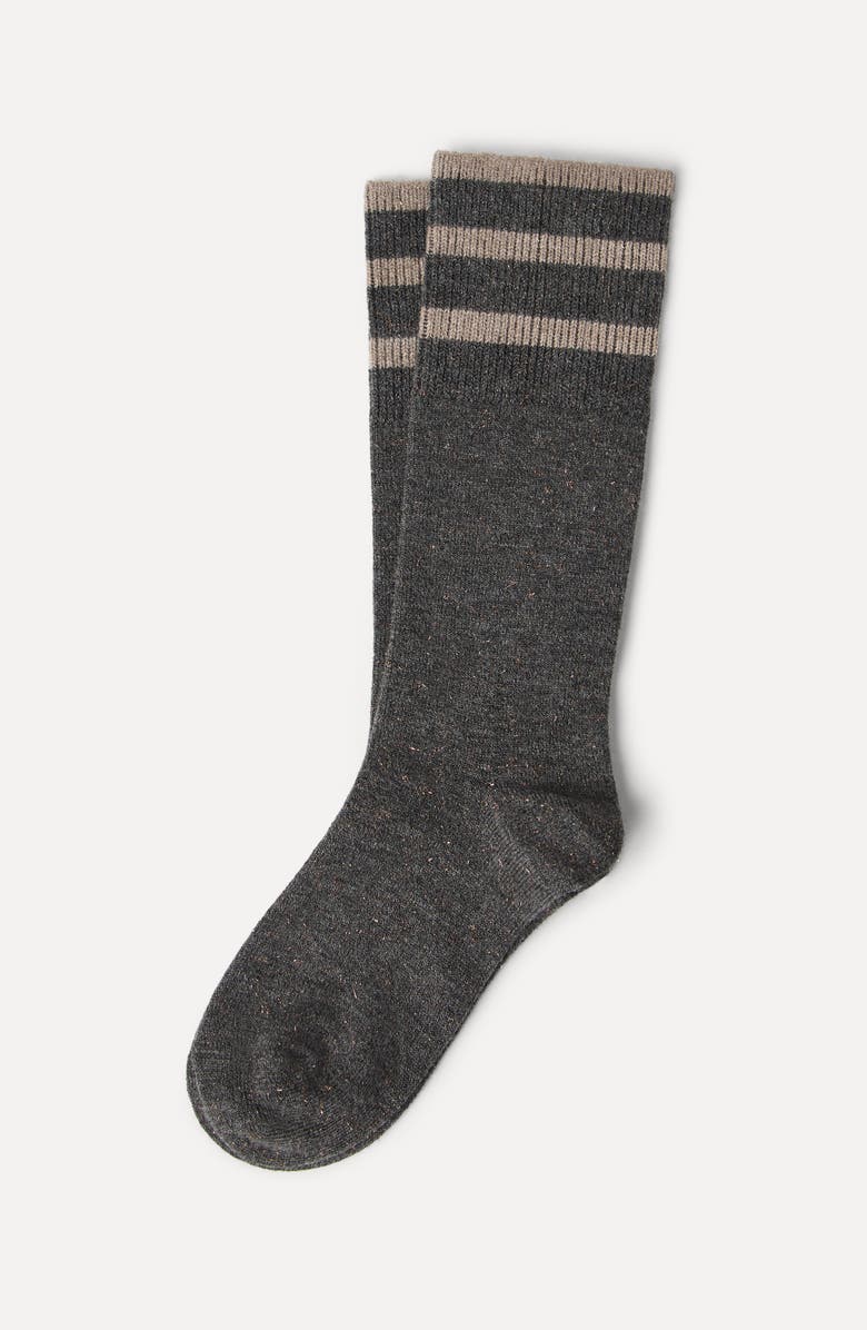Brunello Cucinelli Sparkling knit socks, Alternate, color, Anthracite