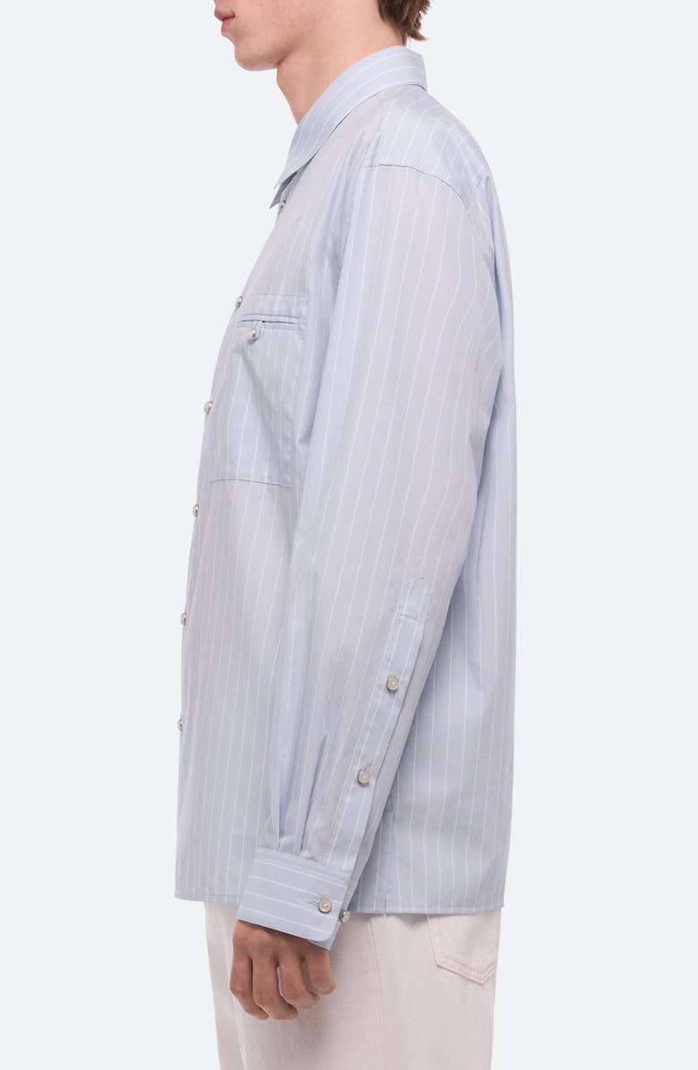 Helmut Lang Relaxed Fit Stripe Button-Up Shirt, Alternate, color, Light Blue Multi
