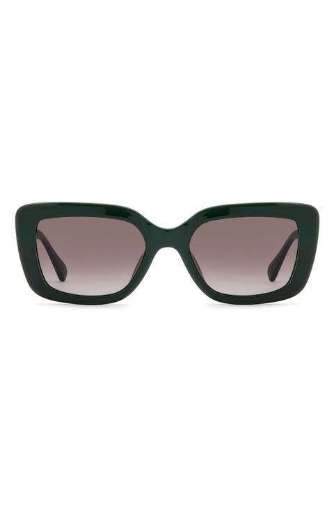 52mm Gradient Rectangular Sunglasses