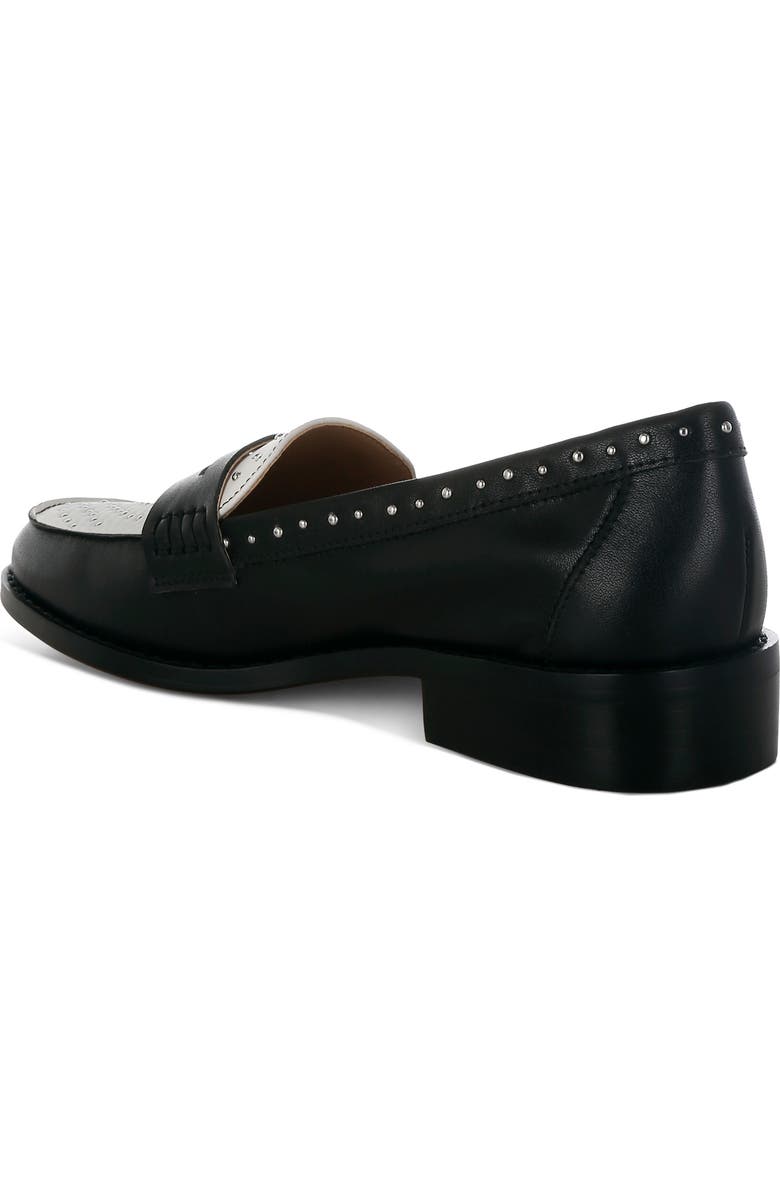 Rag & Co Raisa Penny Loafer, Alternate, color, Black/ Off White