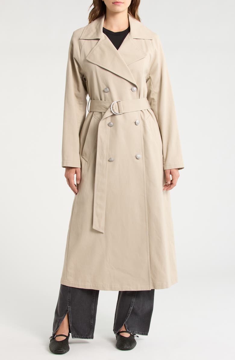 rag & bone Ginny Twill Trench Coat, Alternate, color, Sandstone