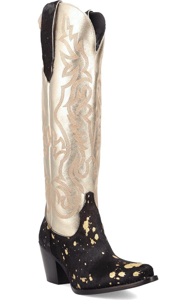 Dingo Take No Bull Knee High Western Boot, Main, color, Black