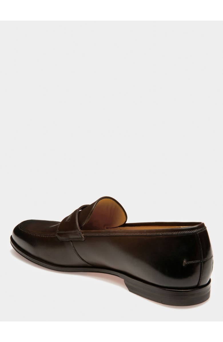 Bally Webb Leather Loafers, Alternate, color, Brown