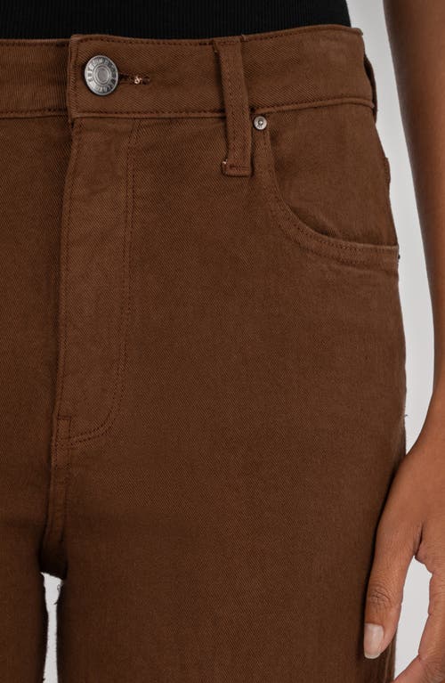 Kut From The Kloth Sienna Cuffed High Waist Relaxed Straight Leg Jeans In Animal Print