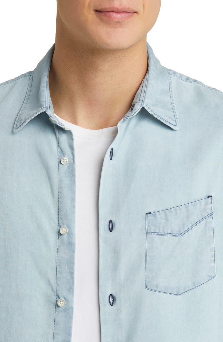 Officine Générale Benoit Lyocell Button-Up Shirt, Alternate, color, 