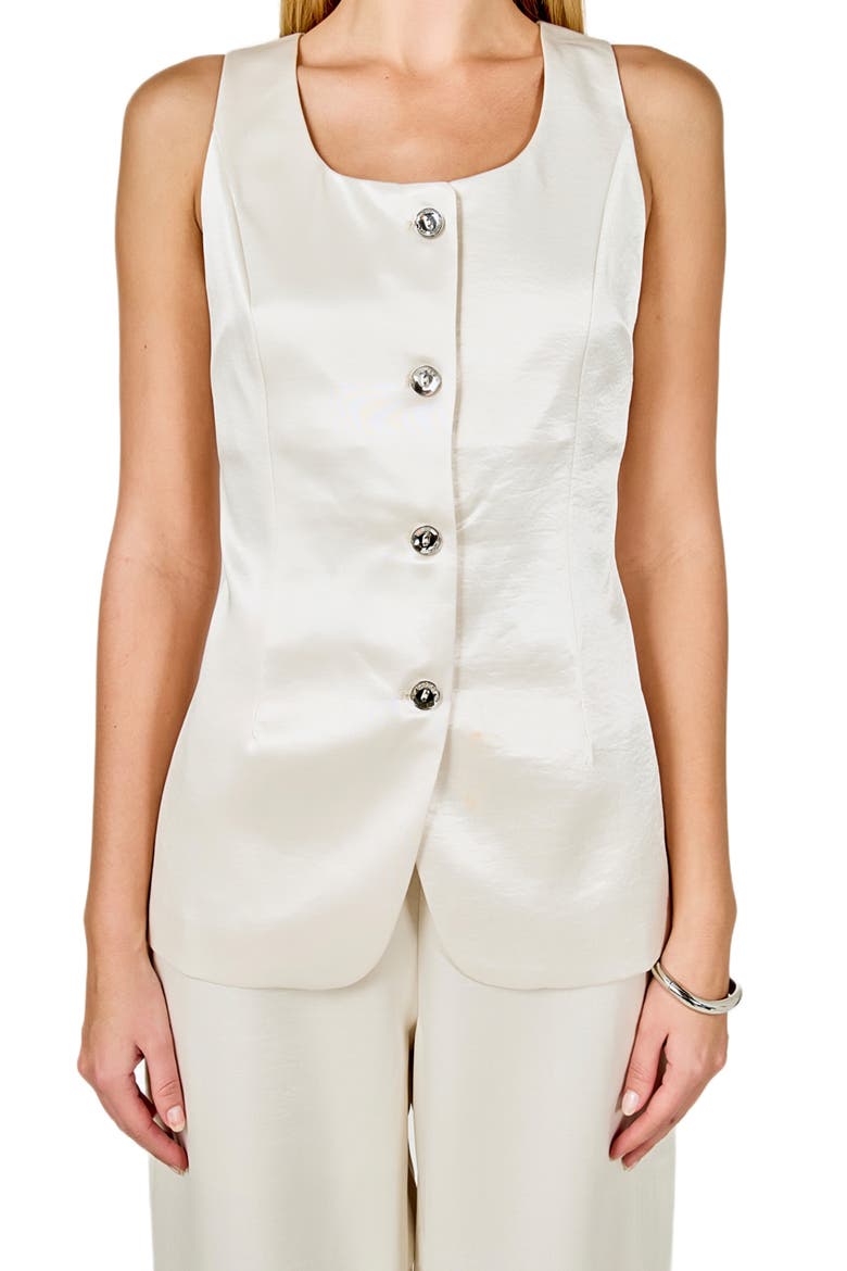 Satin Vest, Alternate, color, IVORY