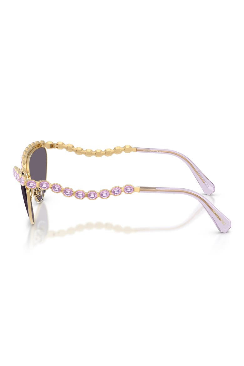 59mm Cat Eye Sunglasses, Alternate, color, GOLD / VIOLET