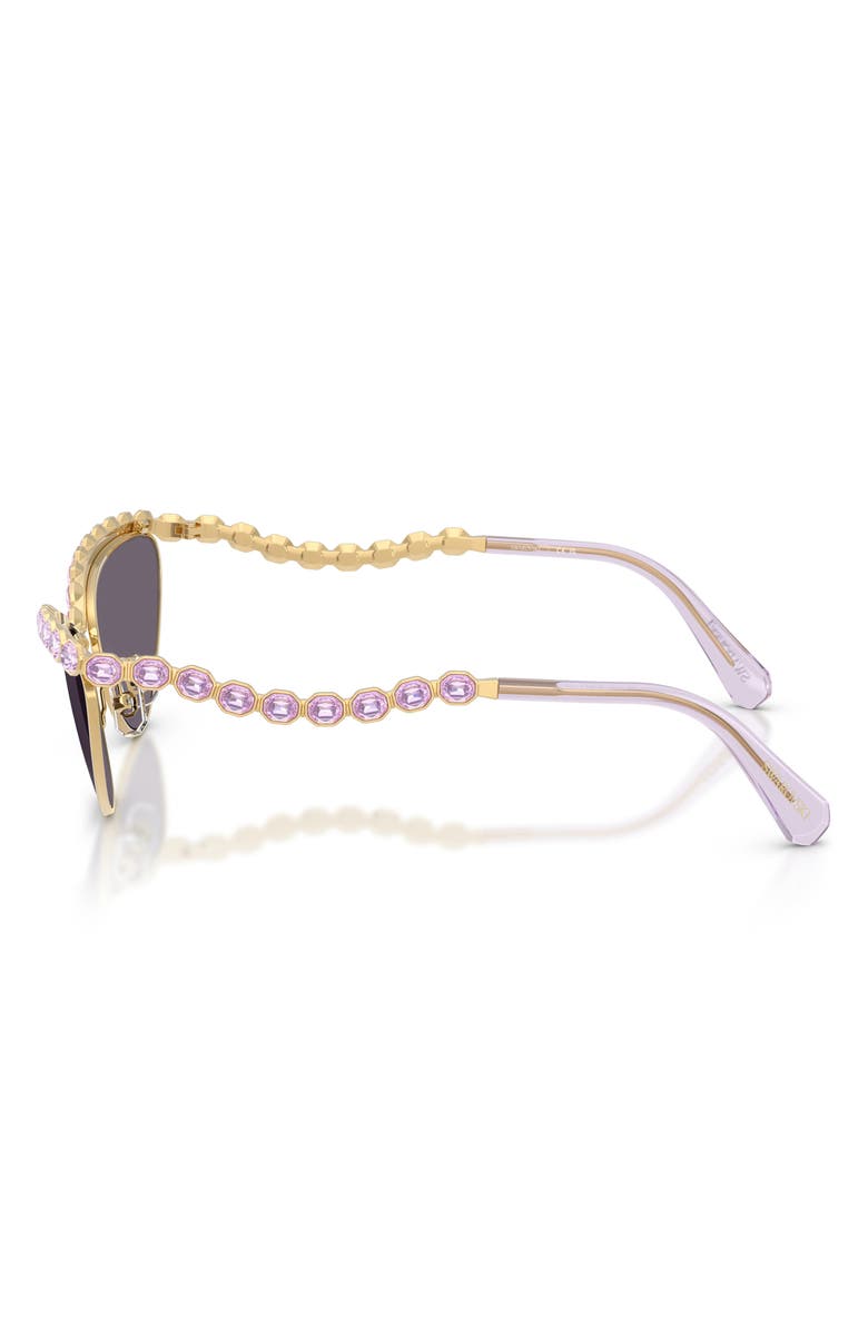 Swarovski 59mm Cat Eye Sunglasses, Alternate, color, Gold / Violet