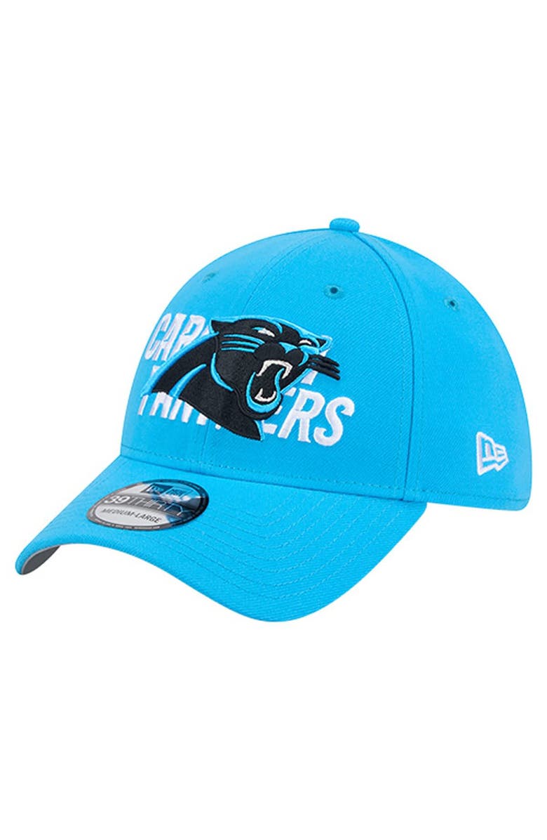 New Era Men's New Era Blue Carolina Panthers Overlap Logo 39THIRTY Stretch Fit Hat, Alternate, color, Blue