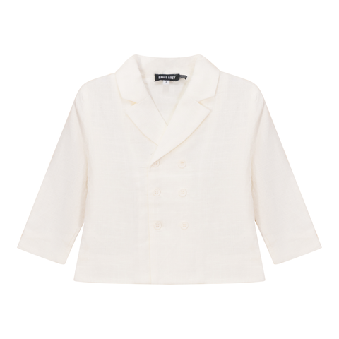 Woven Double Breasted Long Sleeve Blazer (Toddler, Little Kid & Big Kid)