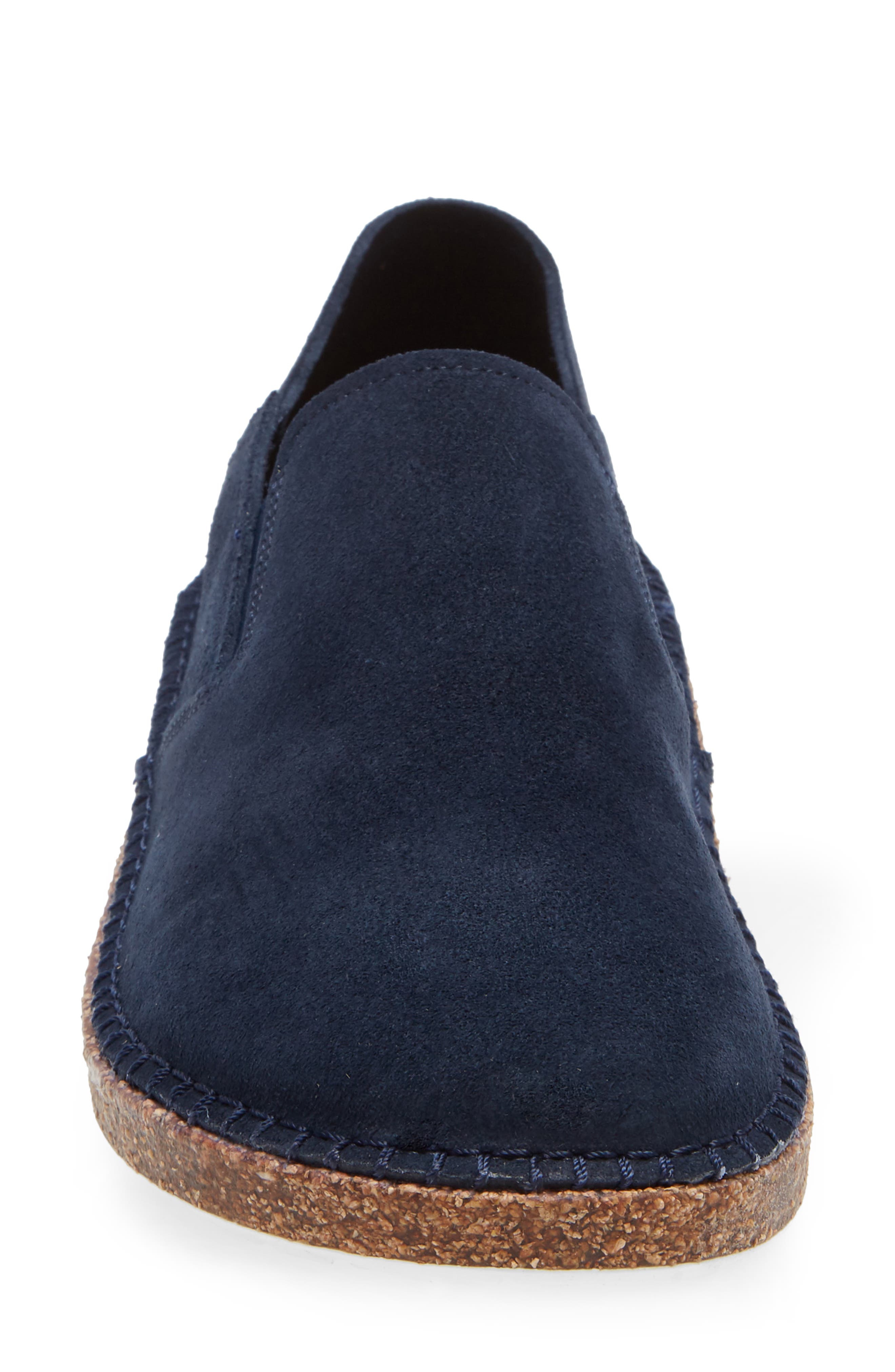 Birkenstock Callan Convertible Heel Loafer, Alternate, color, Navy Suede