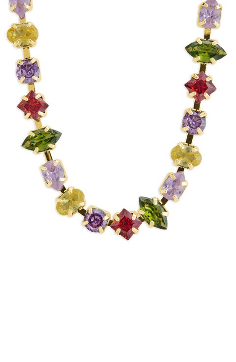 Colorburst Cubic Zirconia Tennis Necklace