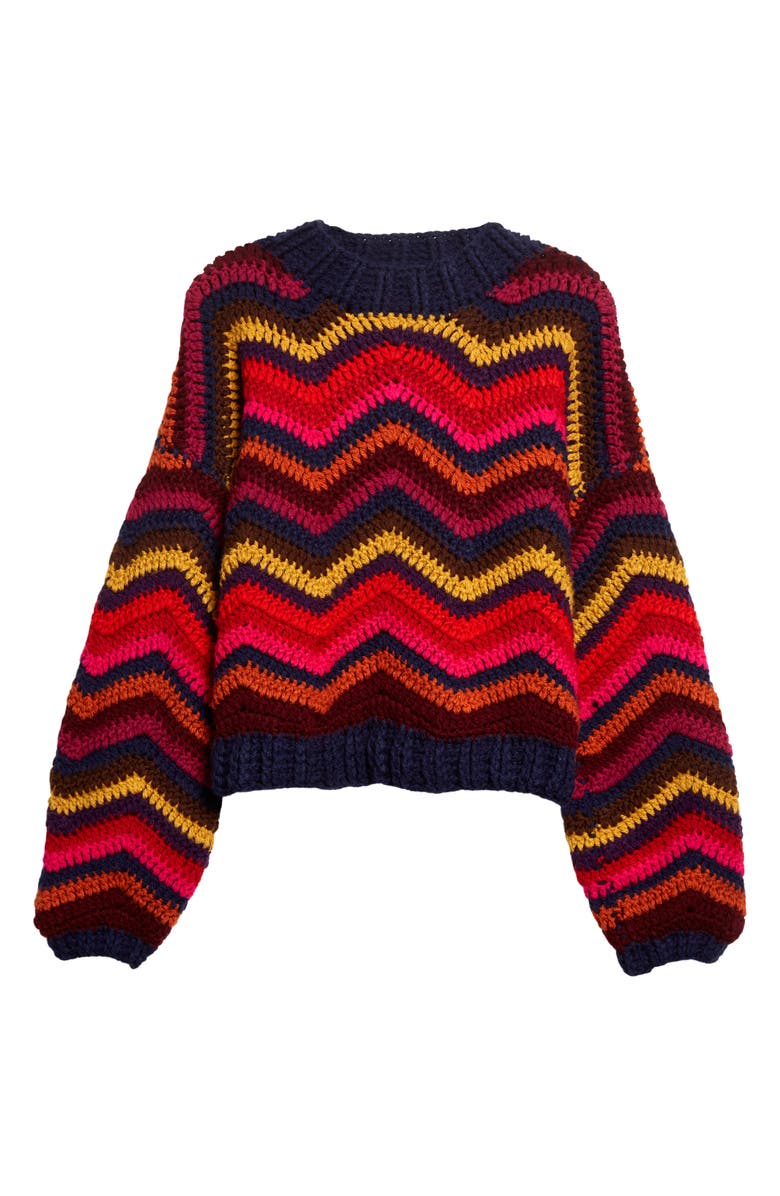 FARM Rio Colorful Waves Sweater, Alternate, color, 