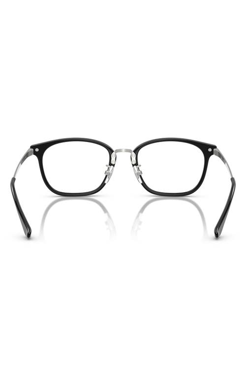 Ray Ban Ray-ban 51mm Square Optical Glasses In Shiny Black