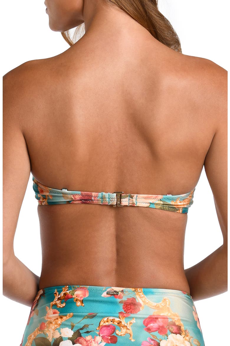 Alexandria Roses Structured Bikini Top, Alternate, color, AQUA MULTI