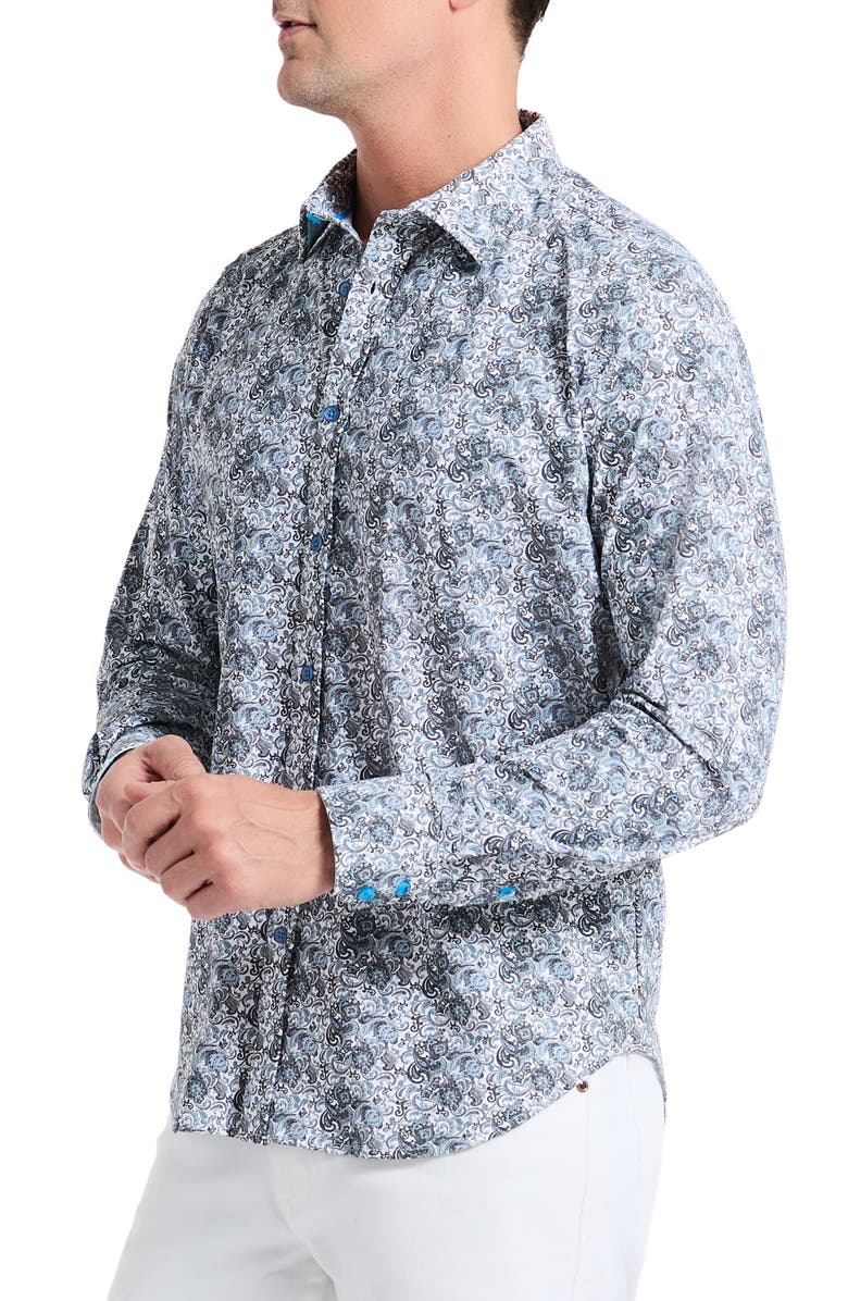 Robert Graham Fitzgerald Paisley Button-Up Shirt, Alternate, color, Multi
