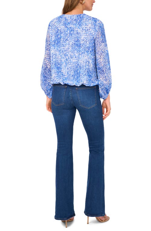 Vince Camuto Print Balloon Sleeve Top In New Ivory