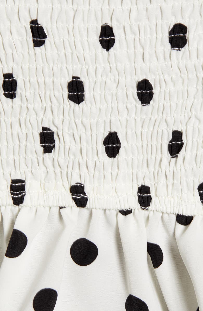 English Factory Polka Dot Smocked Top, Alternate, color,