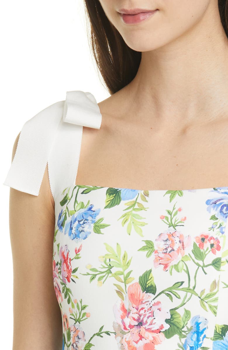 Alice + Olivia Nika Floral Fitted Crop Top, Alternate, color,