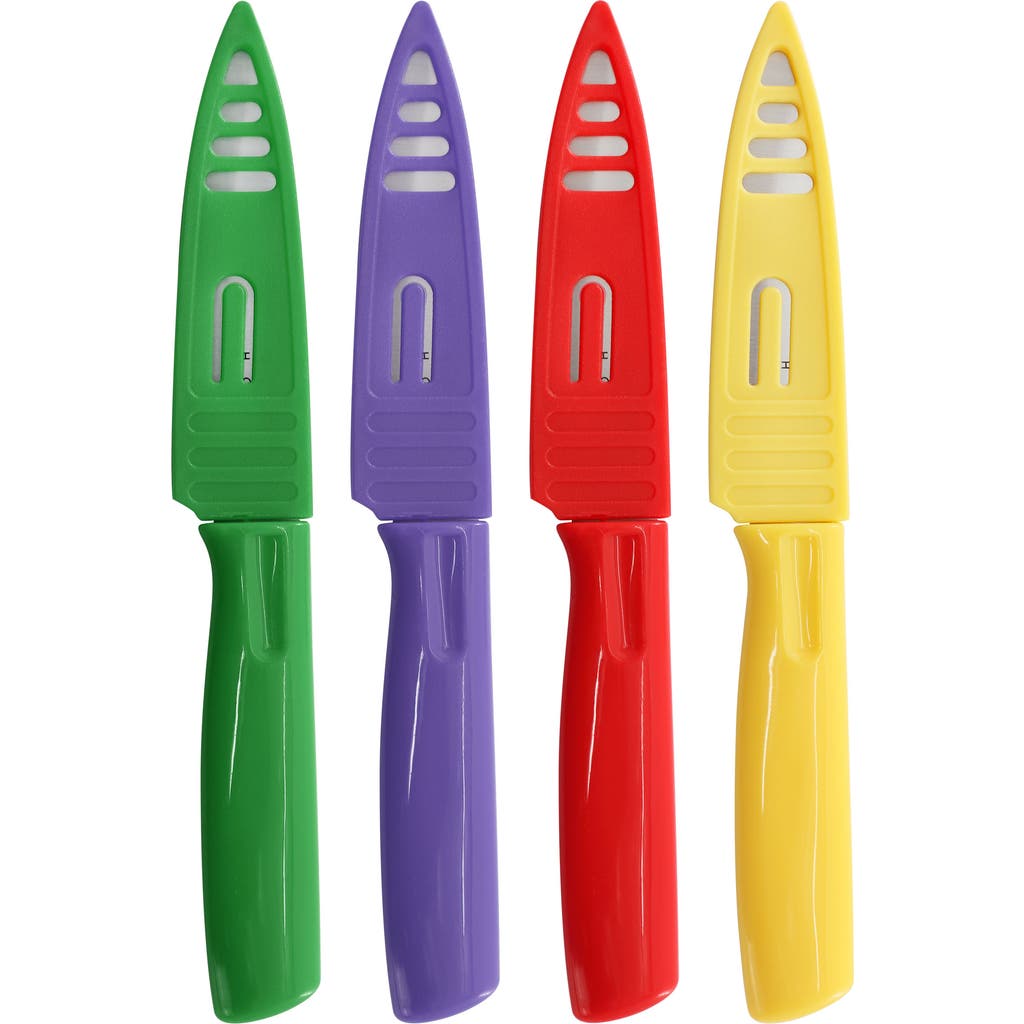 Gibson Everyday Colorsplash 4 Piece Paring Knife Set In Multi