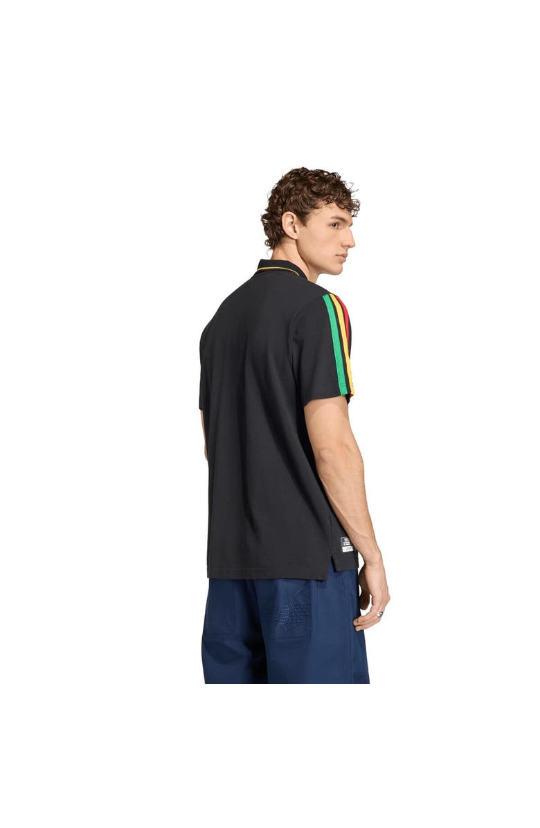 adidas Men's adidas  Black Jamaica National Team Alphaskin Polo, Alternate, color, Black