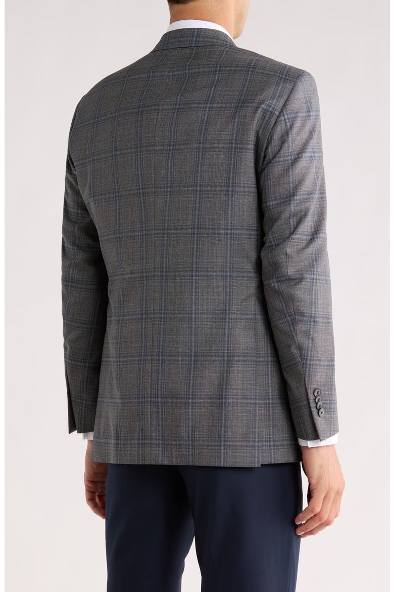 Flynn Classic Fit Plaid Wool Sport Coat, Alternate, color, GREY