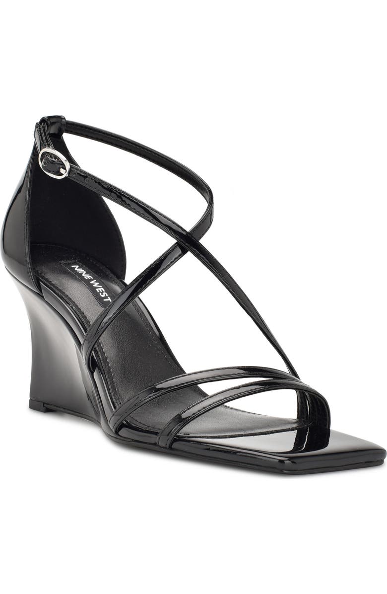 Nine West Rolga Strappy Wedge Sandal, Main, color,