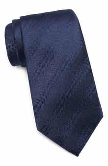 Tommy Hilfiger Herringbone Solid Stripe Tie